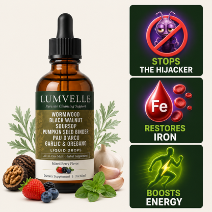 LUMVELLE™ Wild-Harvested Wormwood Drops | Iron Support, Energy & Parasite Cleanse