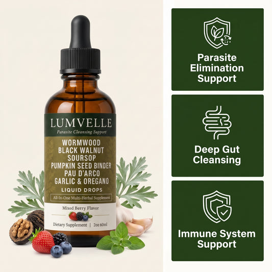 LUMVELLE Wild-Harvested Wormwood Drops | Bloating, Gas & Digestive Comfort