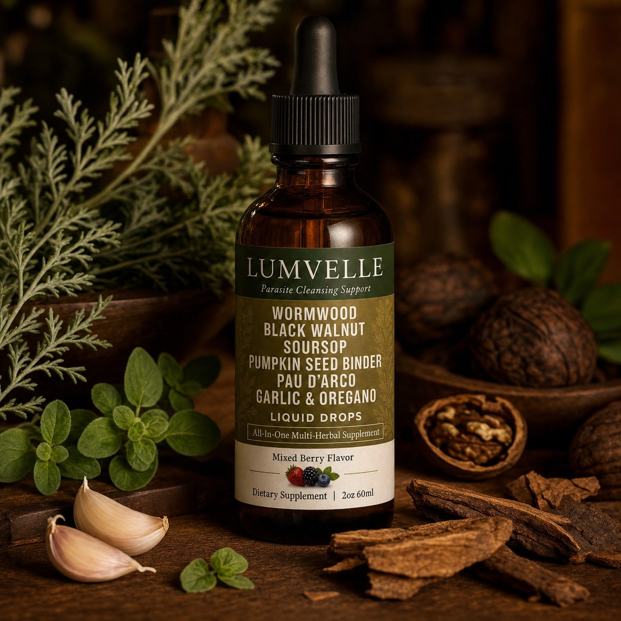 Deep Cleanse Duo: Wormwood Drops + FREE Fulvic Acid Drops